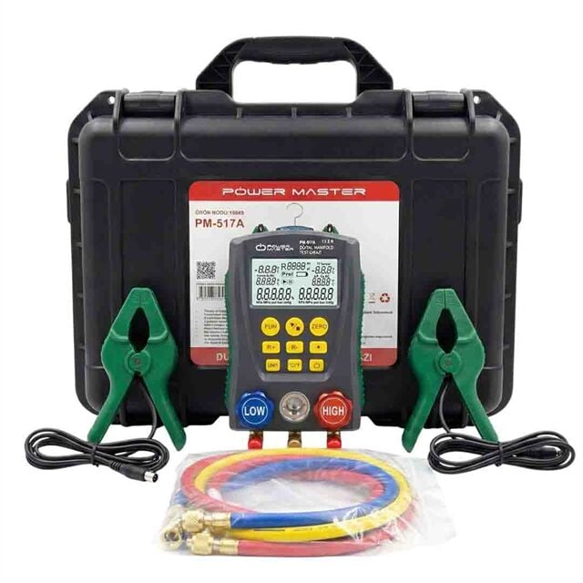 Powermaster PM-517A Dijital Manifold Test Cihazı Dijital Soğutma Analizörü