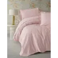 Cotton Box Elegant Pudra Çift Kişilik Saten Nevresim Takımı