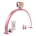 TrLed F-700A 70CM Pembe Katlanabilir Masaüstü Manikür ve Protez Tırnak Lambası