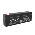 Atex 12 Volt 2 Amper Yatık Uzun Akü (178x34x60 Mm)