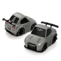 Mini Gt 1/64 Qube Carz Serisi Nissan GT-R (R35) LB WORKS Type 1, Rear Wing ver 1 Matte Grey Blister Paket