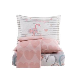 Hobby Çift Kişilik Poplin Nevresim Diana Gri