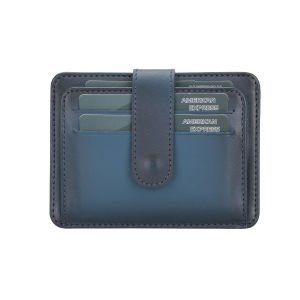 Çok Bölmeli Slim Deri Kartlık BLW019 BRN4EF Mavi