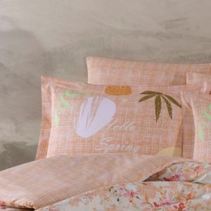 Hobby Çift Kişilik Poplin Nevresim Lily Somon