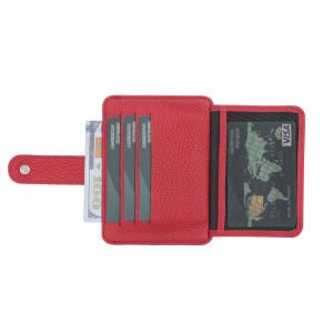 Çok Bölmeli Slim Deri Kartlık BLW019 ERC2 Kırmızı