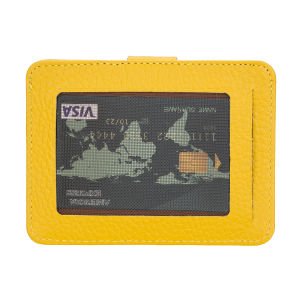 Çok Bölmeli Slim Deri Kartlık BLW019 FL12 Sarı