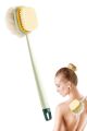 2'si 1 Arada Çift Taraflı Uzun Saplı Fırçalı Banyo Vücut Sırt Fırçası Banyo Lifi