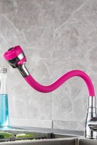 Oynar Başlıklı Tasarruflu Kubar Musluk Borusu ve Başlığı  Pembe
