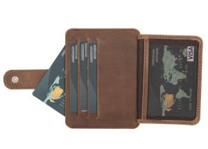 Çok Bölmeli Slim Deri Kartlık BLW019 G2 Antik Kahve