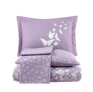 Hobby Çift Kişilik Poplin Nevresim Takımı Hira Lila