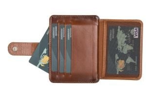 Çok Bölmeli Slim Deri Kartlık BLW019 RST2EF Taba