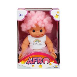 20040 Afro Kıvırcık Saçlı Bebek 23 cm - Stokta Olan Renk Gönderilir