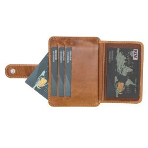 Çok Bölmeli Slim Deri Kartlık BLW019 V18 Taba