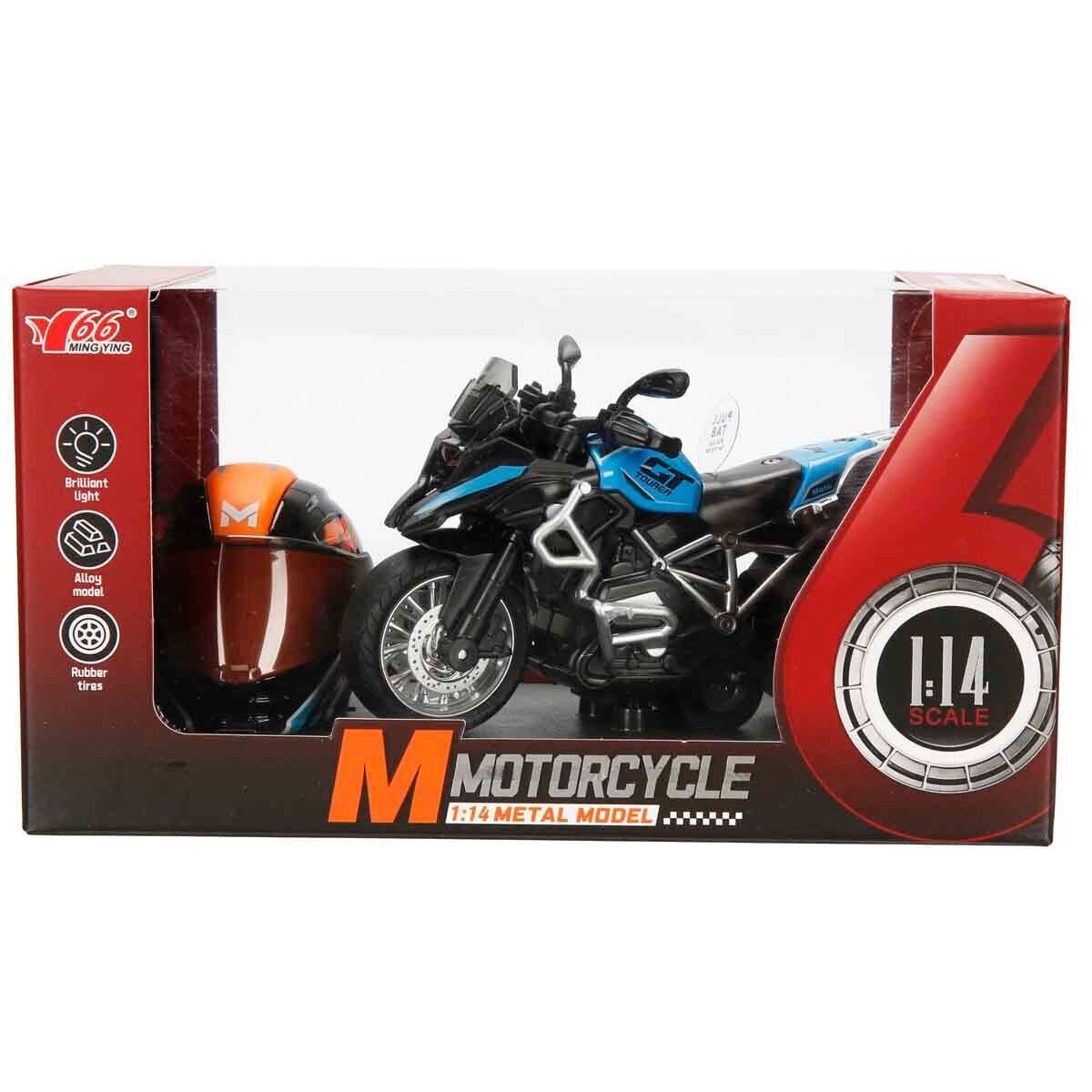 5834 SUN-MYG-MOTOSİKLET 1 14 BMW OFF-ROAD KASKLI FİGÜR PB 3R SES IŞIK  - Stokta Olan Renk Gönderilir