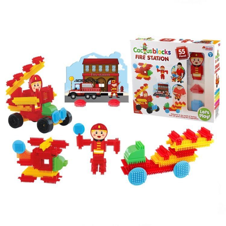 Dede Kaktüs Bloklar İtfaiye 55 Parça 03308