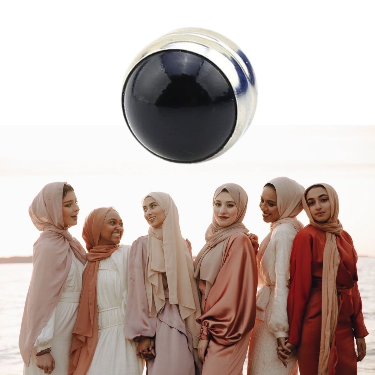 Tekli Güçlü Mıknatıslı Eşarp ve Şal Mıknatısı ( Sadece Mıknatıstır )