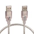 Powermaster PM-8609 Şeffaf 50 Cm Usb Erkek-Erkek Kablo