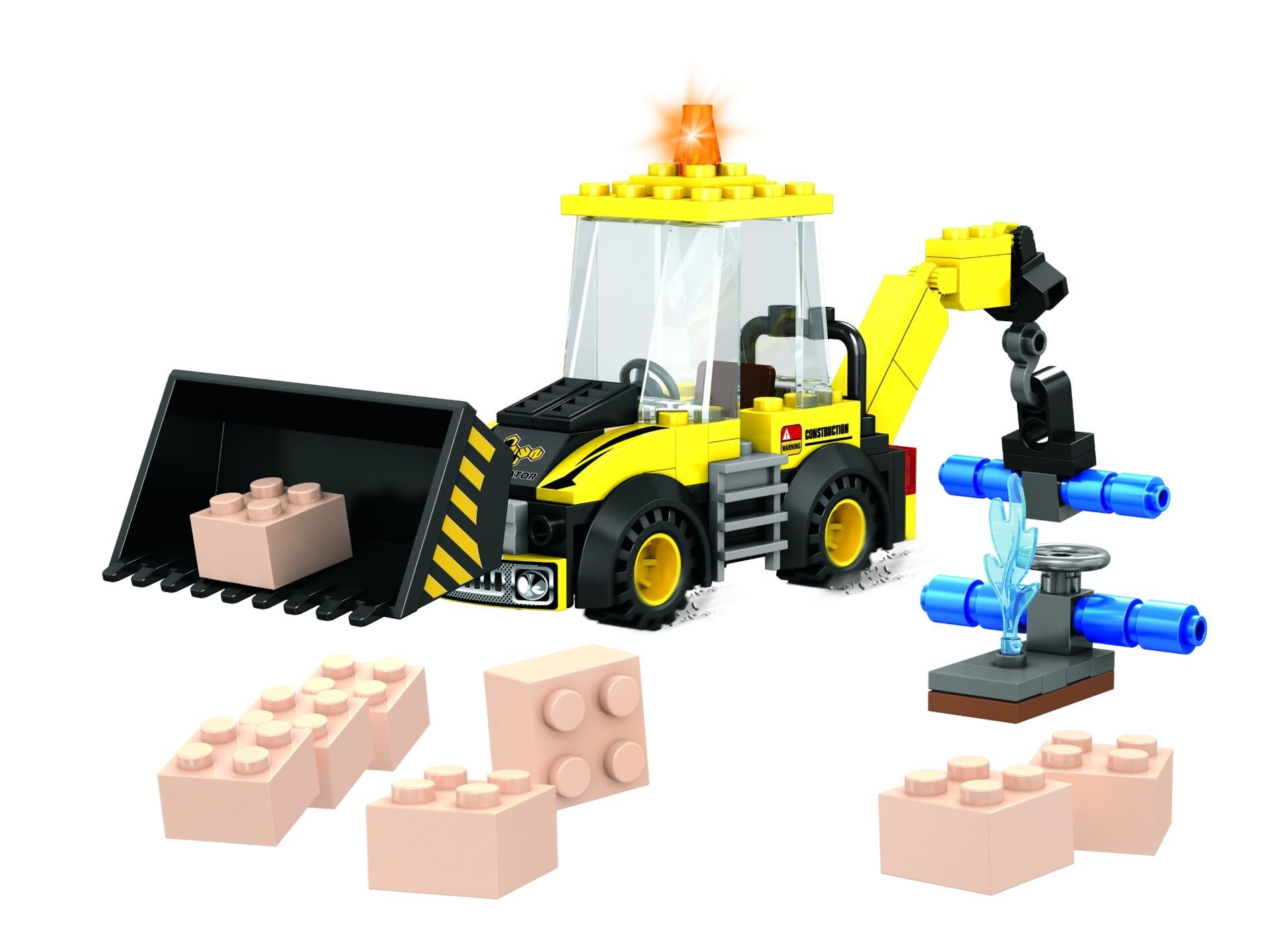 Ausini İnşaat Seti Vinçli Dozer  Parça