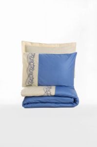 Cotton Box Brode Nakışlı Çift Kişilik Saten Nevresim Takımı Amaya Bej
