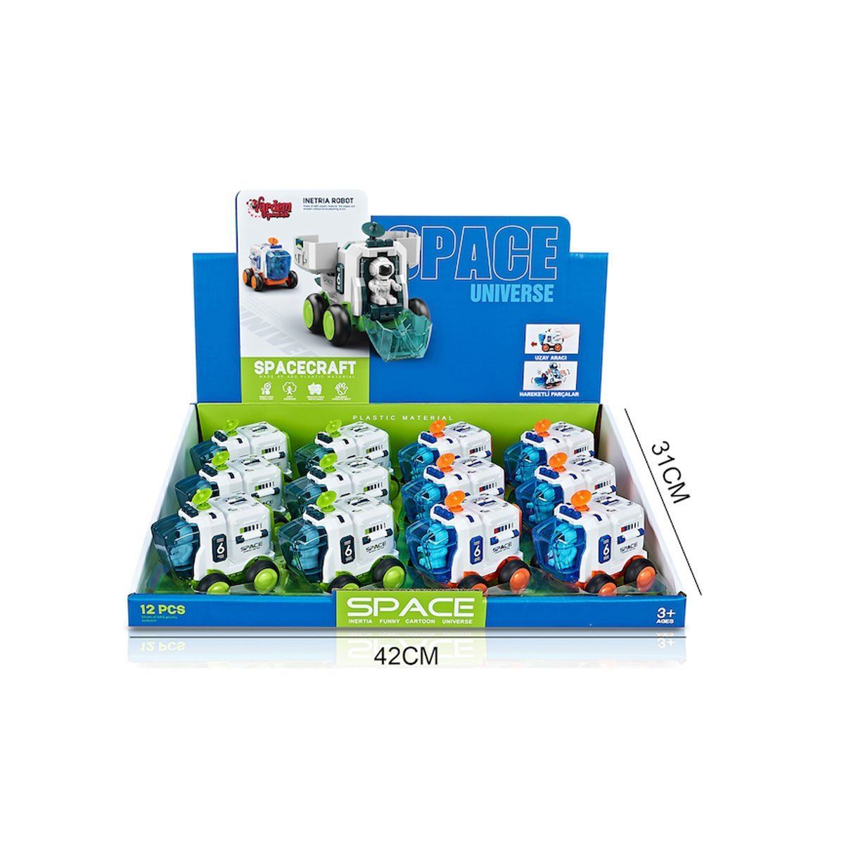 MG-D400-42 Sürtmeli Astronotlu Uzay Aracı - 1 Adet Stokta Olan Gönderilir