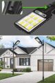 3 Farklı Işık Modlu Güneş Enerjisiyle Şarj Olan Dış Mekan Uyumlu Kumandalı Solar Duvar LEDİ