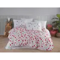 Hobby Çift Kişilik Poplin Nevresim Venüs Kırmızı