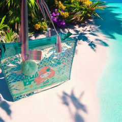 Dream Vest Şeffaf Hologram Deniz Kızı Büyük Omuz Çantası