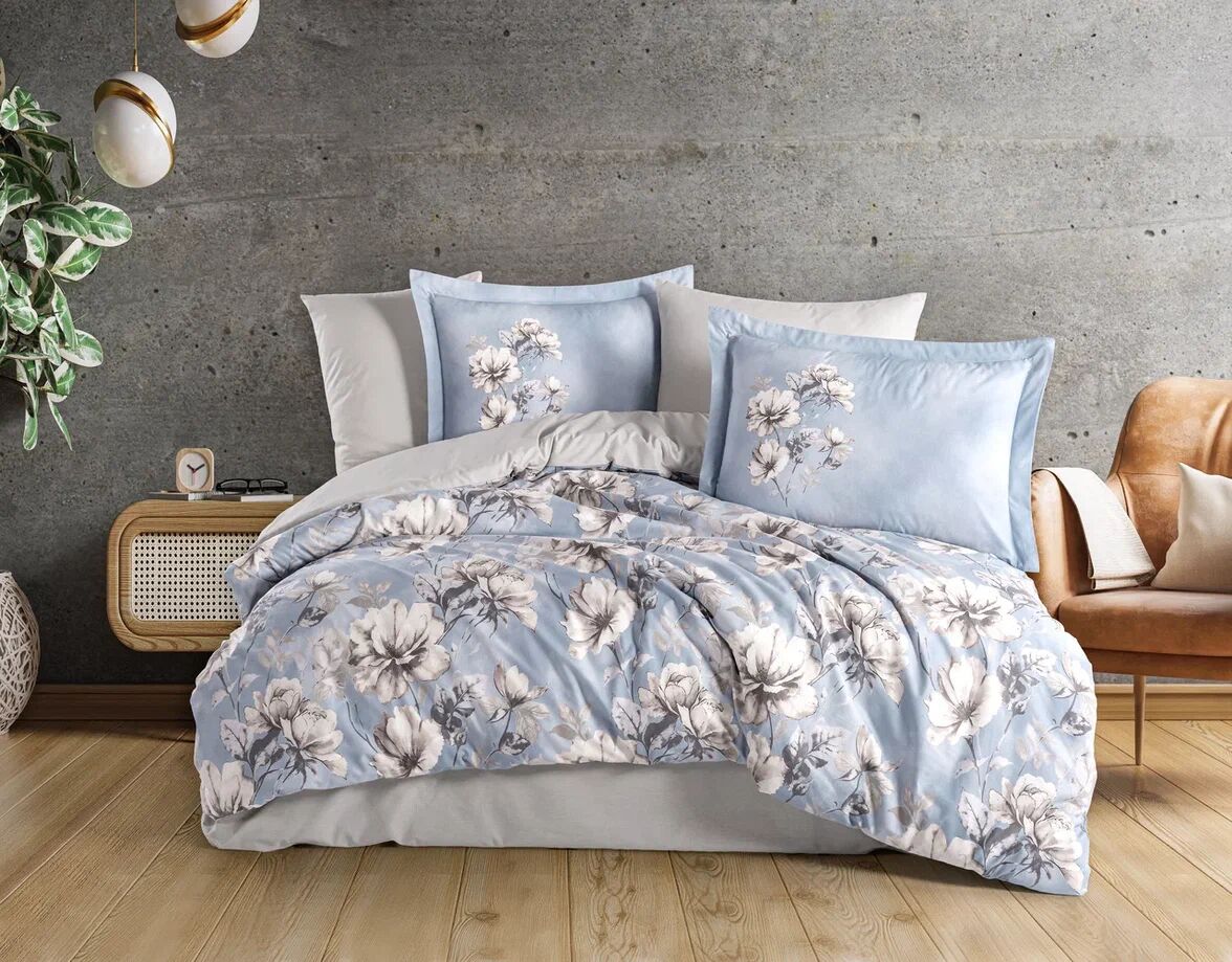 Hobby Çift Kişilik Poplin Nevresim Larmina Sky