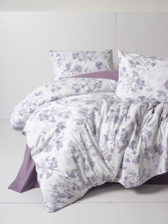 Cotton Box Flanel Nevresim Takımı Çift Kişilik Sadie Mor