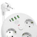 Vea VE-26583 3'LÜ 1.5 Metre Kablolu 3 USB / TYPE-C Girişli Akım Korumalı Grup Priz