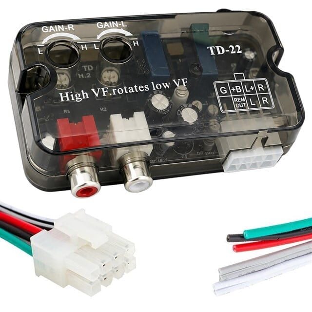 Magicvoice TD-22 Ayarlı Oto Deck Anfi Çevirici Remote Çıkışlı Gecikmeli High-Low Ses Dönüştürücü