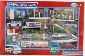Helikopterli Metal Ambulans Seti  Jp9106