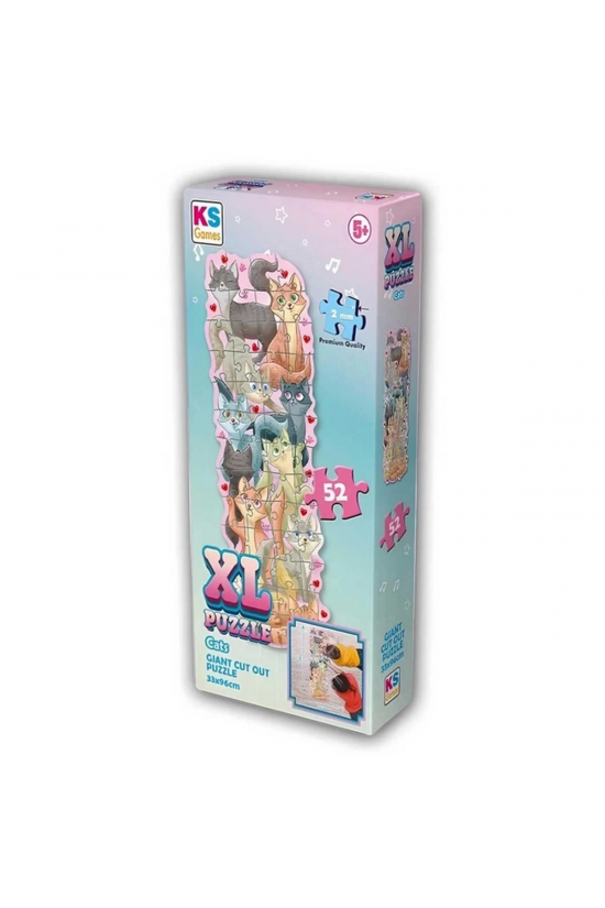 KS Puzzle 52 Parça Kediler XL Çerçevesiz