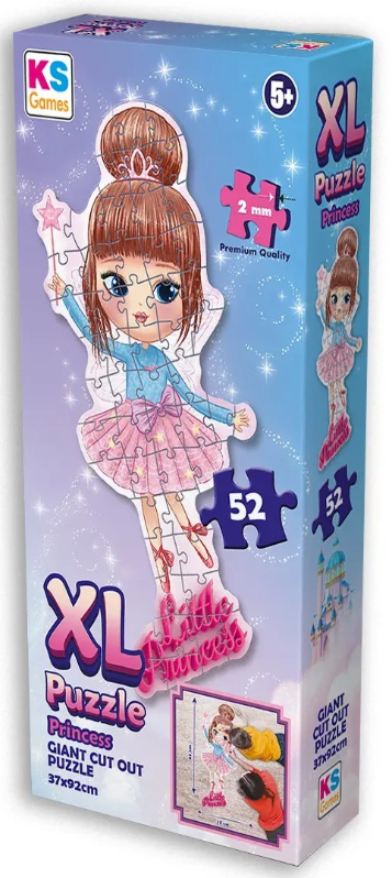 KS Puzzle 52 Parça Küçük Prenses XL Çerçevesiz
