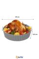Renkli Isıya Dayanıklı Yıkanılabilir Silikon Fırın Ve Airfryer Yuvarlak Model Pişirme Matı 20 Cm