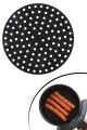 Siyah Isıya Dayanıklı Yıkanılabilir Silikon Fırın Ve Airfryer Yuvarlak Model Pişirme Matı 23 Cm