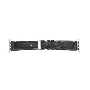Apple Watch Uyumlu Deri Kordon 42-44-45mm NM1-AS1 Siyah