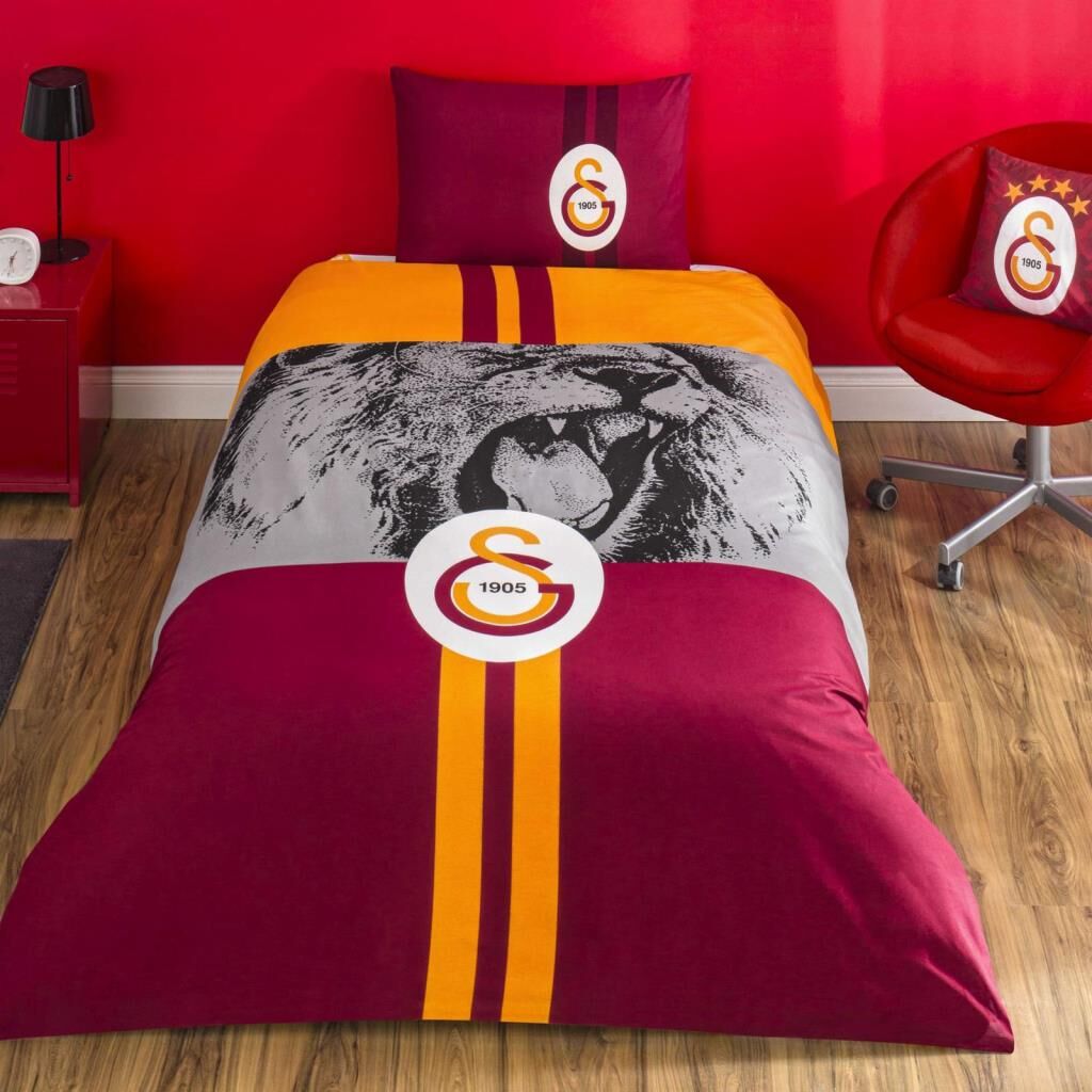 Taç Galatasaray Şampiyon Aslan Tek Kişilik Lisanslı Nevresim Takımı