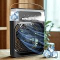 Taşınabilir 3 Farklı Mod Ayarlı 7 Farklı Led Işıklı Sulu Soğutmalı Taşınabilir Masaüstü USB Fan Vantilatör