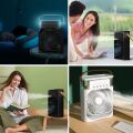 Taşınabilir 3 Farklı Mod Ayarlı 7 Farklı Led Işıklı Sulu Soğutmalı Taşınabilir Masaüstü USB Fan Vantilatör