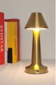 Çatı Model Gold Renk Şarjlı Dokunmatik 3 Renkli LED Masa Lambası