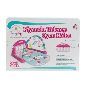 HE0632 HE0639 Pink Babycim Unicorn Pianolu Oyun Halısı 