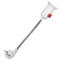 LedX DY-112 Prizden E27 Duya Dönüştürücü 26cm Spiralli Anahtarlı Duy