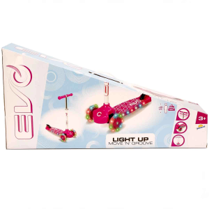 Evo Işıklı Move N Groove Pembe Üç Tekerlekli Scooter
