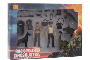 Kadın Erkek Figürlü 3 Dinozorlu ve Aksesuarlı Oyun Seti