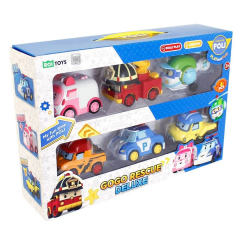 Robocar Poli Gogo Rescue Deluxe 6'lı Set -POLI/ZR-914
