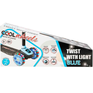 Twist 3 Tekerlekli Işıklı Scooter Mavi