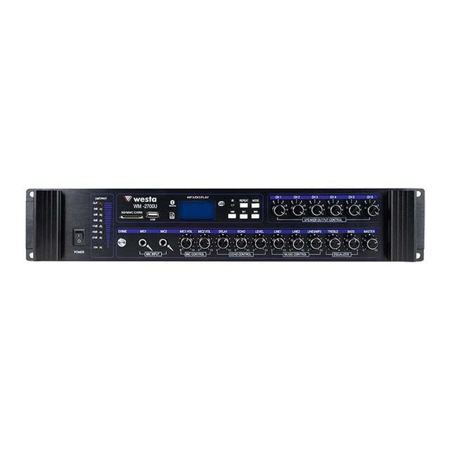 Westa WM-2700U 700W USB/BT/SD 6 Bölgeli Hat Trafolu Mikser Amfi - Anfi