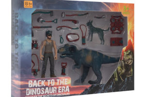 Erkek Figürlü Dinozorlu ve Aksesuarlı Oyun Seti