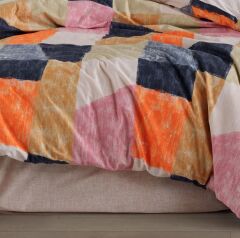 Hobby Çift Kişilik Poplin Nevresim Bermuda Oranj